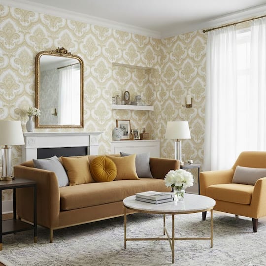 Designs Direct Traditional Damask Wallpaper